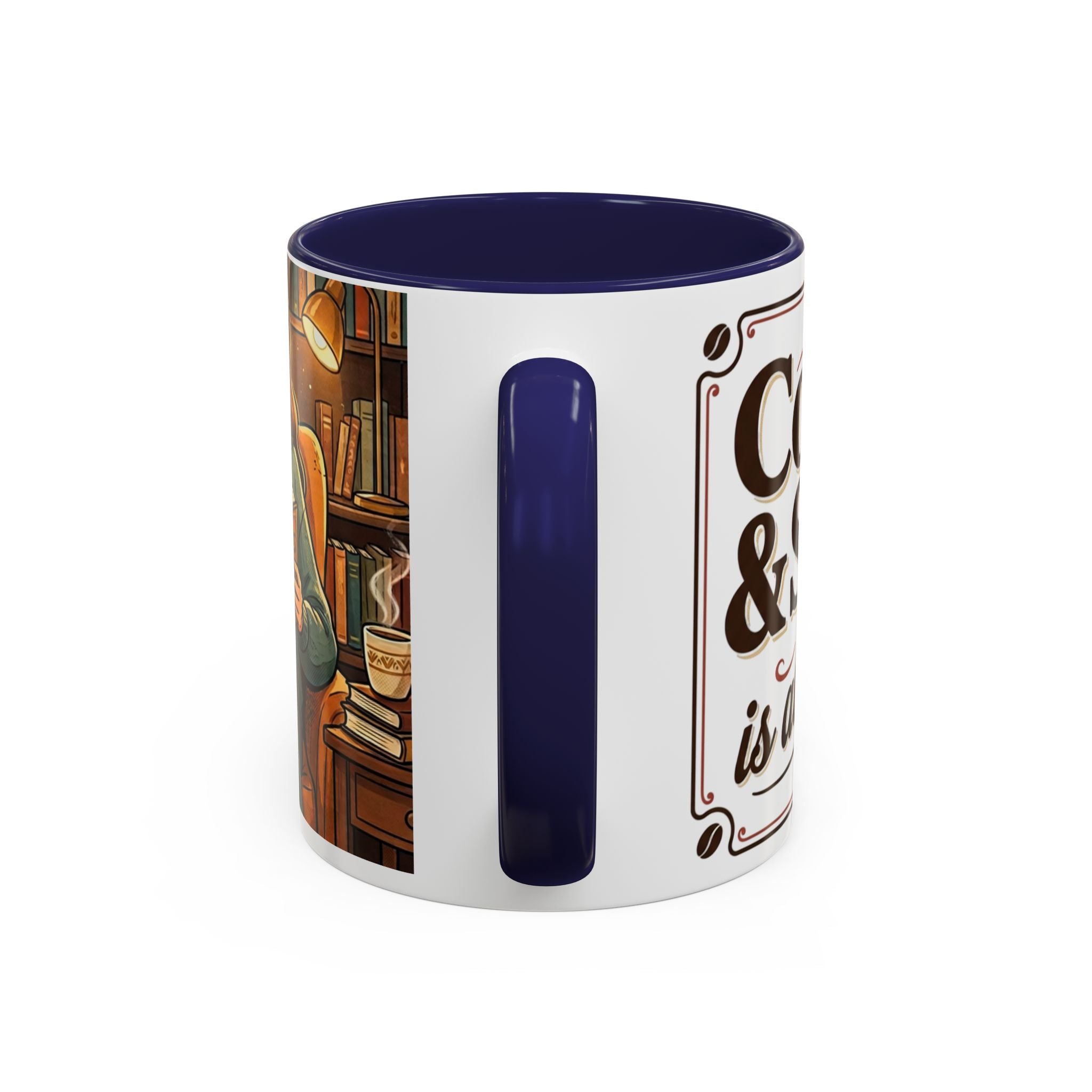Cozy Reader Coffee Mug — "Coffee & Smut is all I need" Accent Mug for Book Lovers (11/15oz)