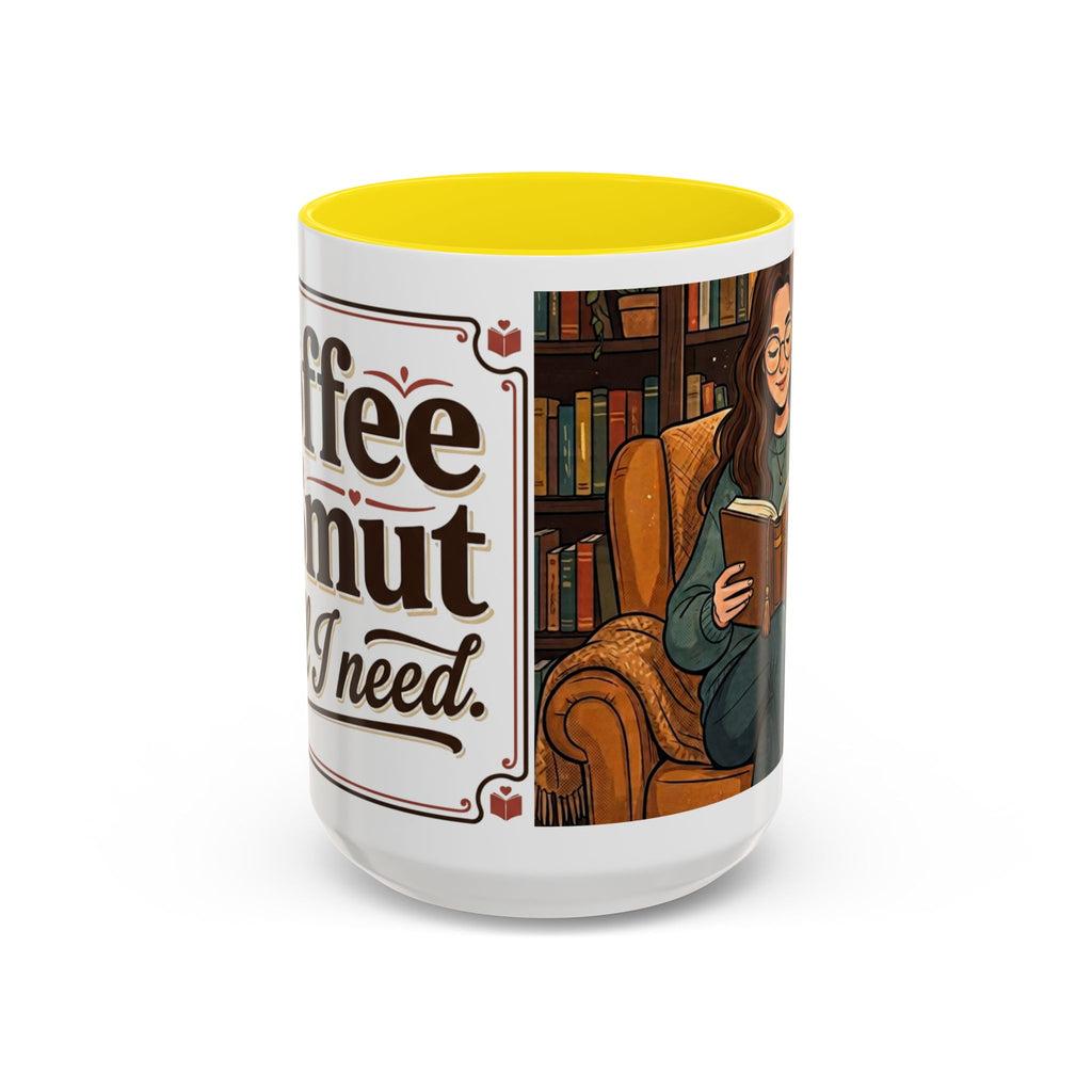 Cozy Reader Coffee Mug — "Coffee & Smut is all I need" Accent Mug for Book Lovers (11/15oz)