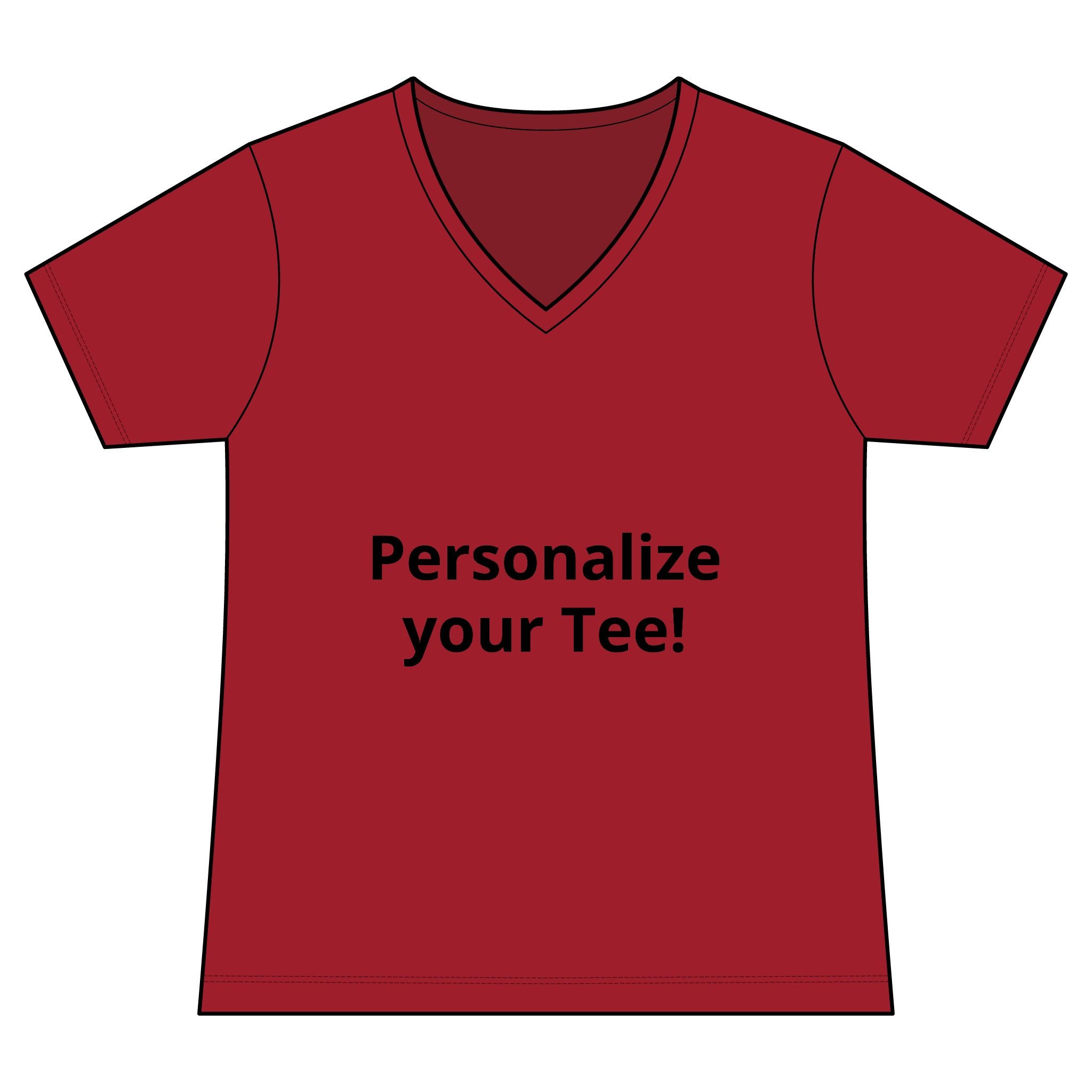 Women’s V-Neck Tee — Customizable Design