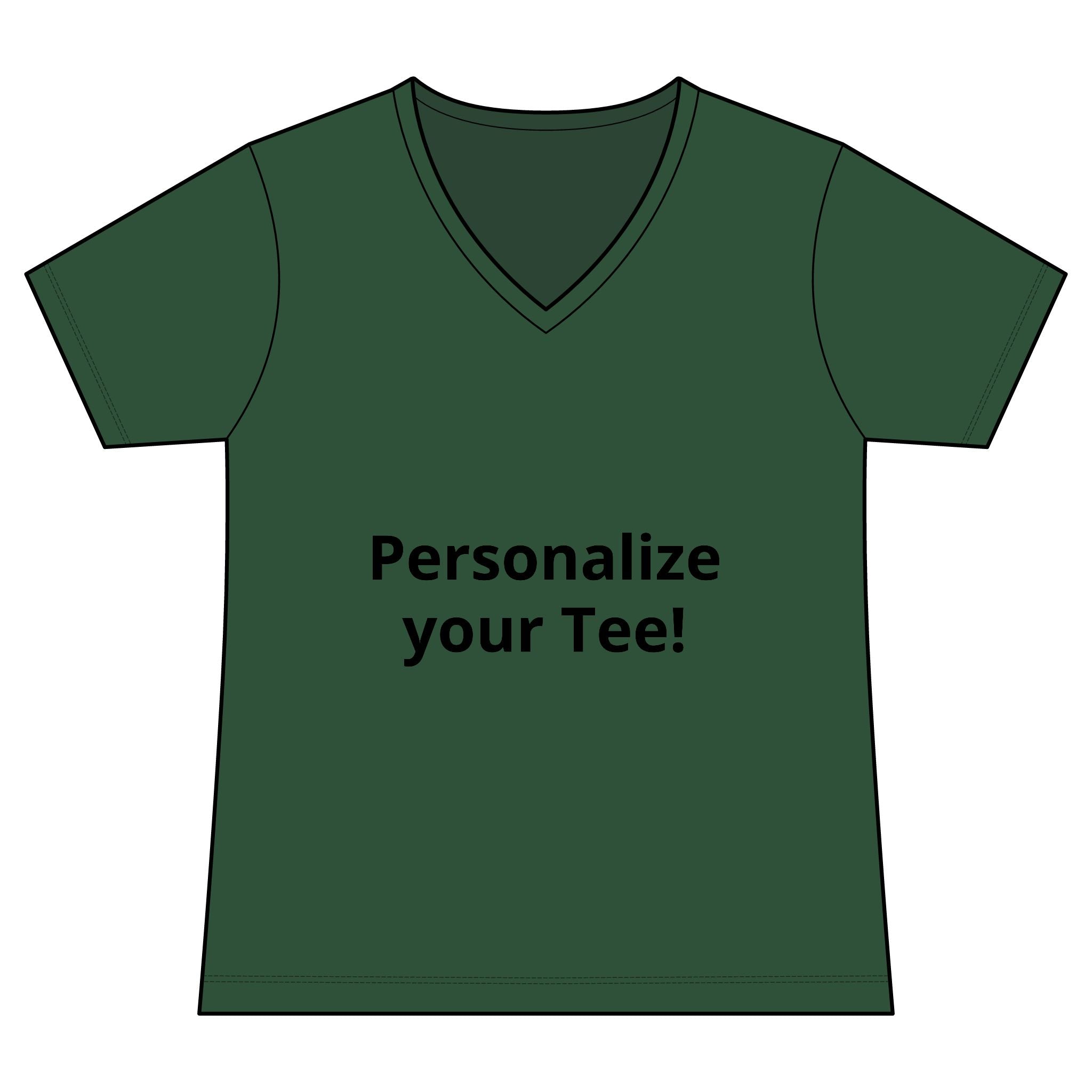 Women’s V-Neck Tee — Customizable Design