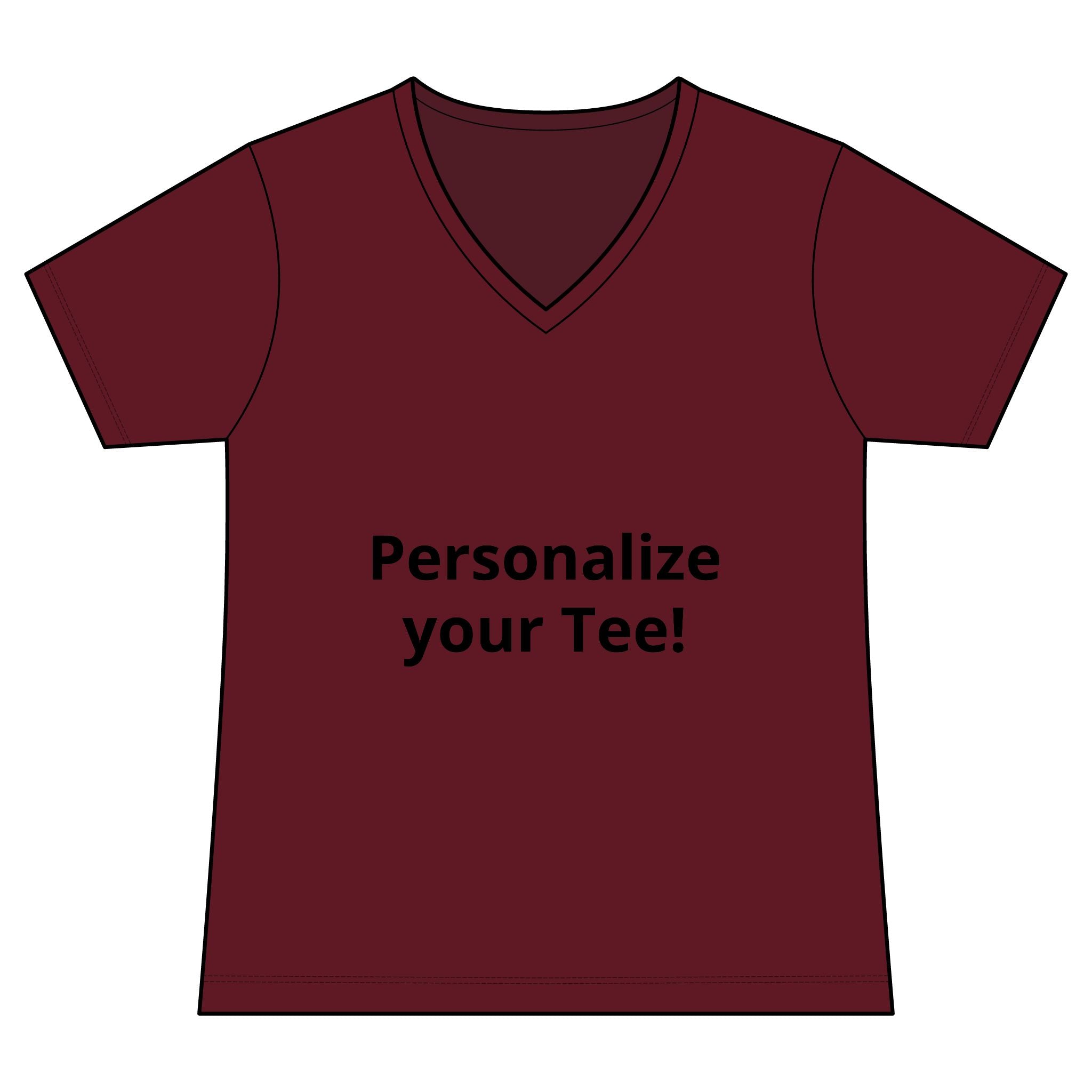 Women’s V-Neck Tee — Customizable Design