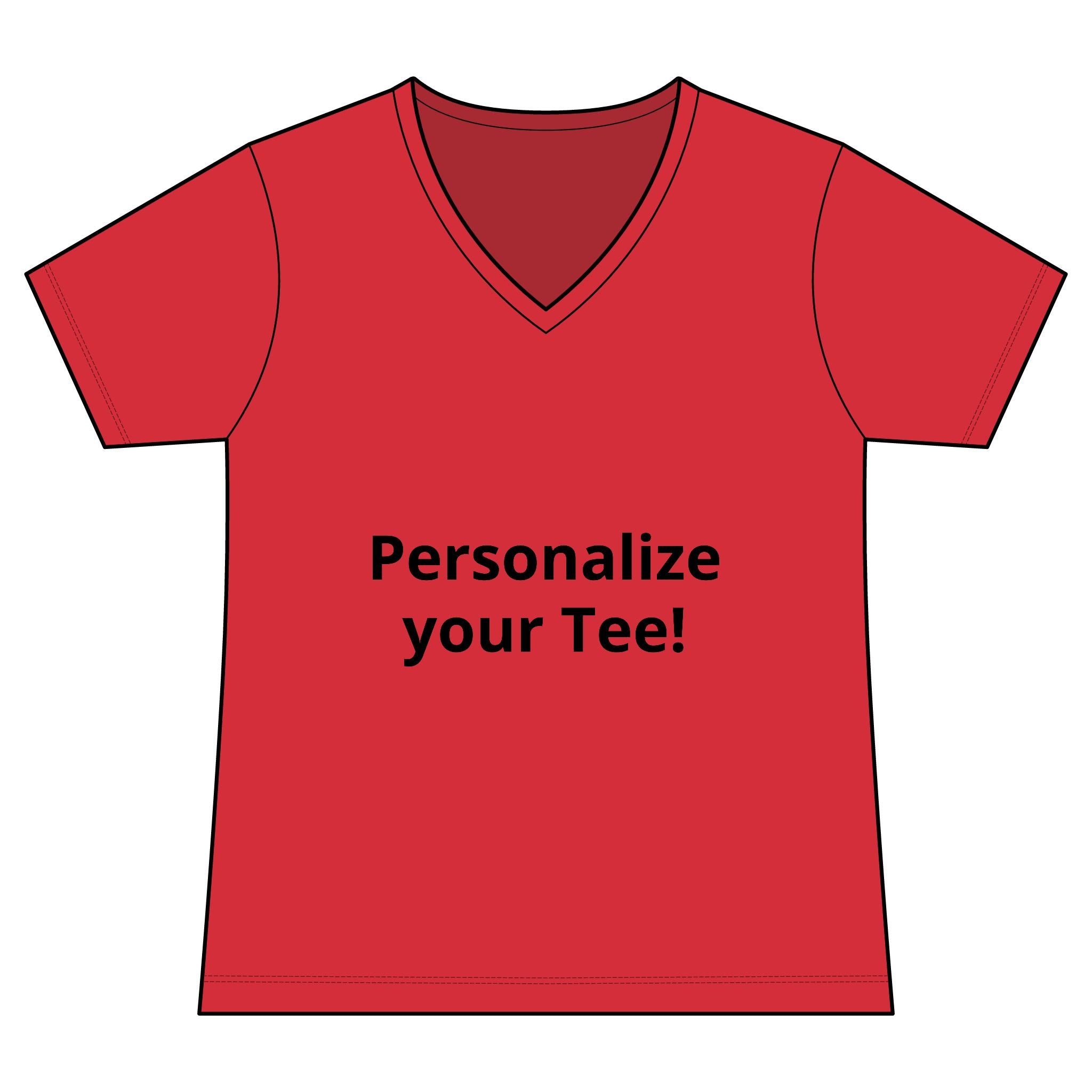 Women’s V-Neck Tee — Customizable Design