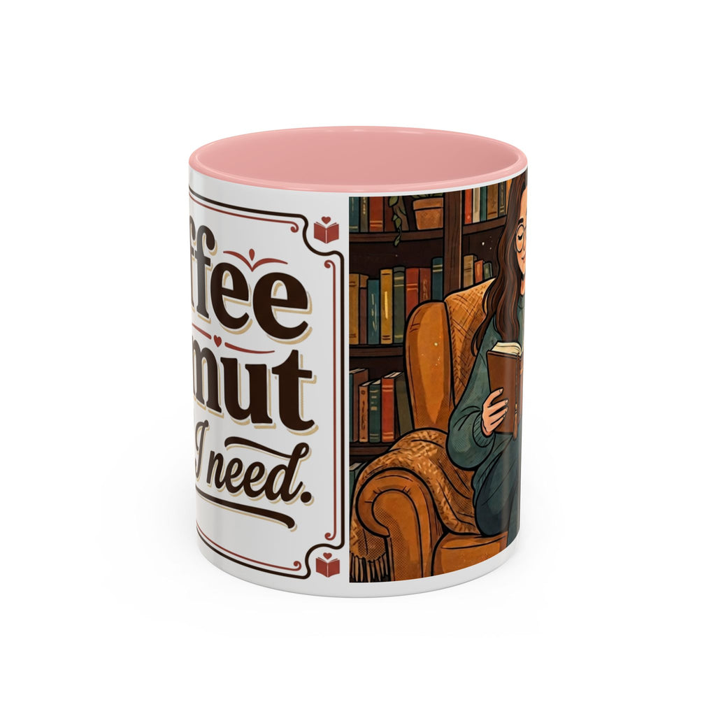 Cozy Reader Coffee Mug — "Coffee & Smut is all I need" Accent Mug for Book Lovers (11/15oz)