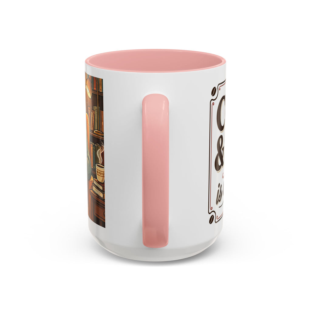 Cozy Reader Coffee Mug — "Coffee & Smut is all I need" Accent Mug for Book Lovers (11/15oz)