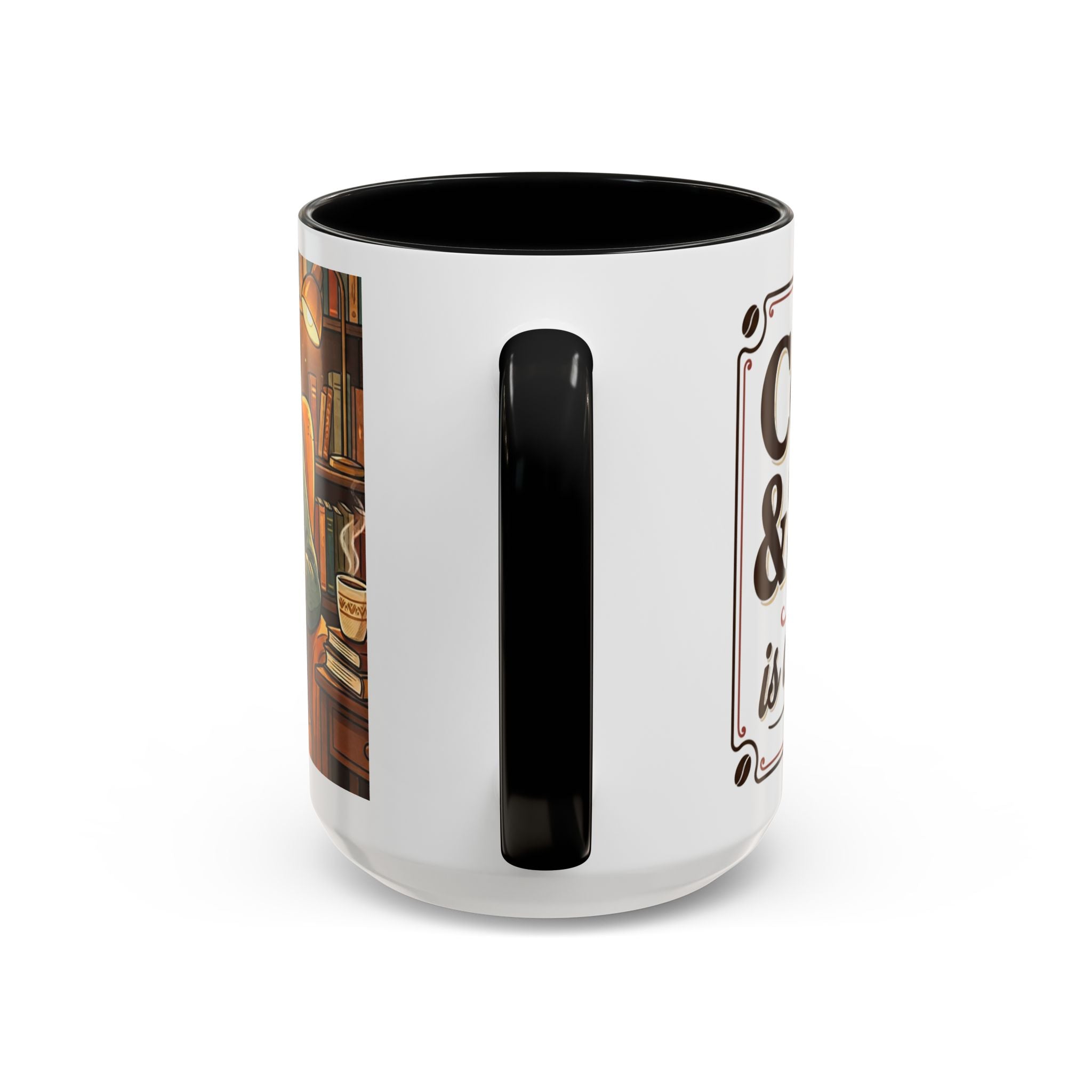 Cozy Reader Coffee Mug — "Coffee & Smut is all I need" Accent Mug for Book Lovers (11/15oz)