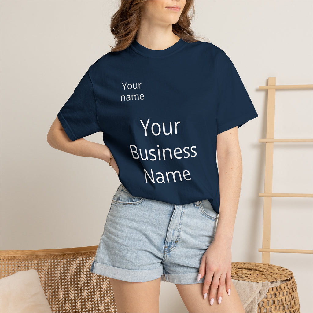 Business Logo T‑Shirt — Customizable Your Name & Business Name Shirt