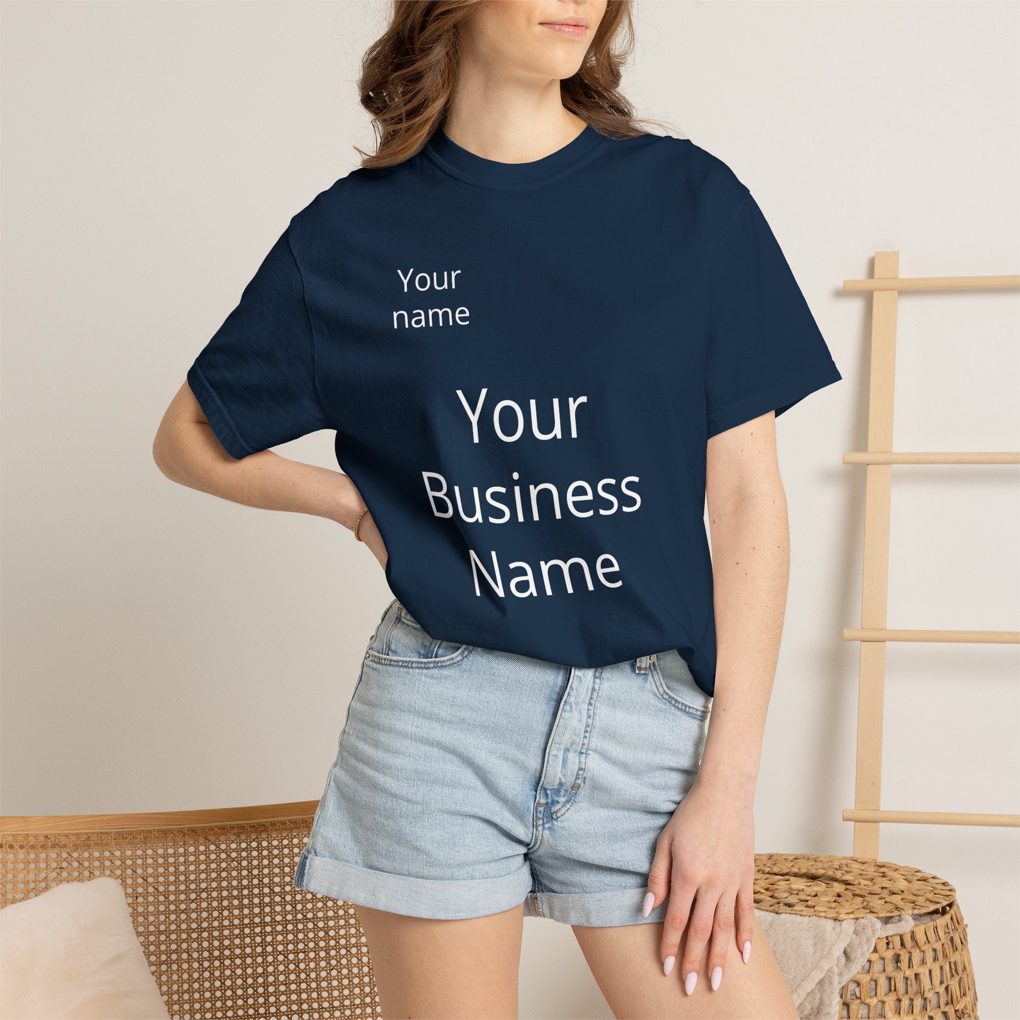 Business Logo T‑Shirt — Customizable Your Name & Business Name Shirt