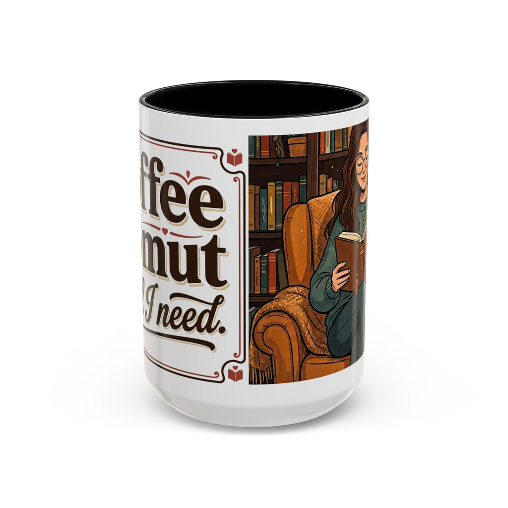 Cozy Reader Coffee Mug — "Coffee & Smut is all I need" Accent Mug for Book Lovers (11/15oz)