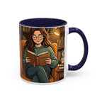 Cozy Reader Coffee Mug — "Coffee & Smut is all I need" Accent Mug for Book Lovers (11/15oz)