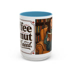 Cozy Reader Coffee Mug — "Coffee & Smut is all I need" Accent Mug for Book Lovers (11/15oz)
