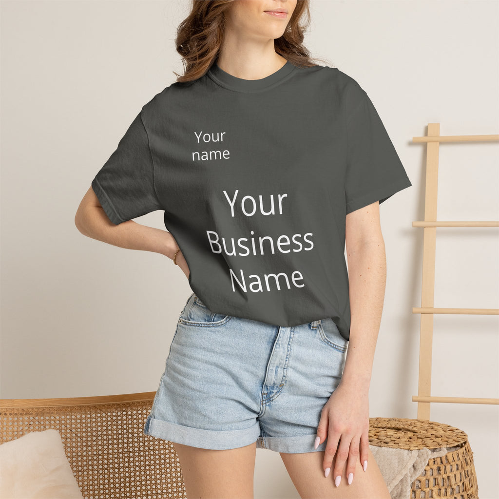Business Logo T‑Shirt — Customizable Your Name & Business Name Shirt
