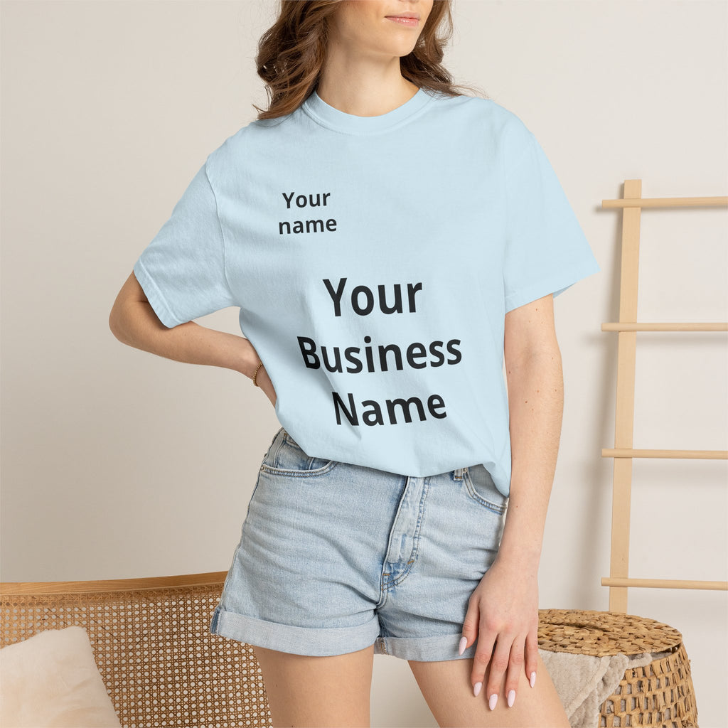 Business Logo T‑Shirt — Customizable Your Name & Business Name Shirt