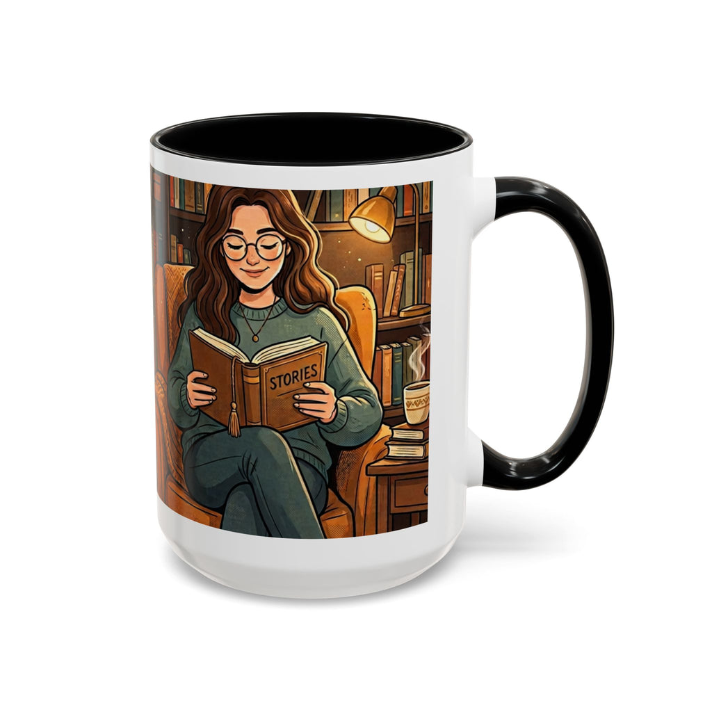 Cozy Reader Coffee Mug — "Coffee & Smut is all I need" Accent Mug for Book Lovers (11/15oz)