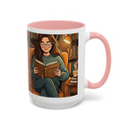 Cozy Reader Coffee Mug — "Coffee & Smut is all I need" Accent Mug for Book Lovers (11/15oz)