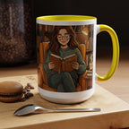 Cozy Reader Coffee Mug — "Coffee & Smut is all I need" Accent Mug for Book Lovers (11/15oz)
