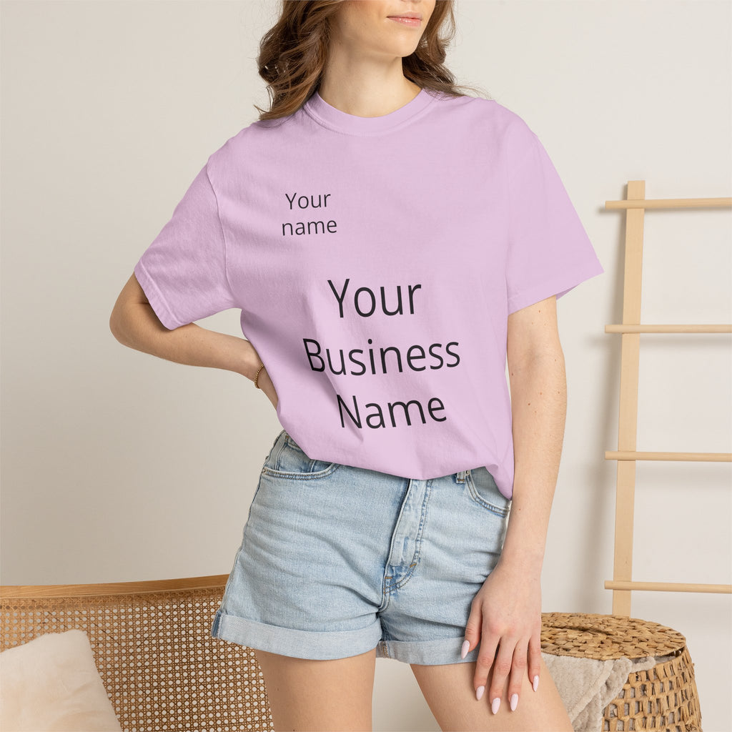 Business Logo T‑Shirt — Customizable Your Name & Business Name Shirt