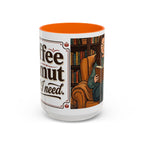 Cozy Reader Coffee Mug — "Coffee & Smut is all I need" Accent Mug for Book Lovers (11/15oz)