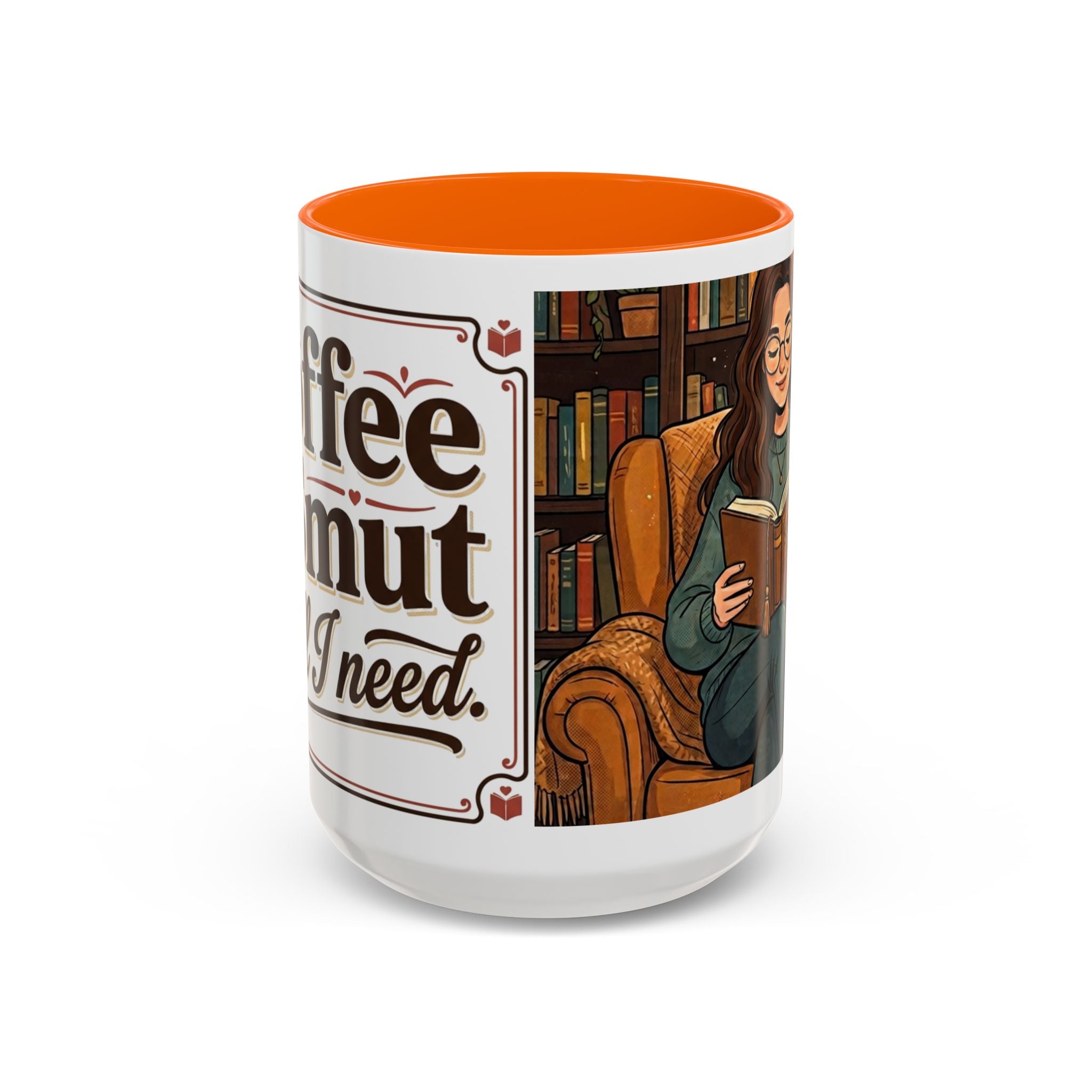Cozy Reader Coffee Mug — "Coffee & Smut is all I need" Accent Mug for Book Lovers (11/15oz)