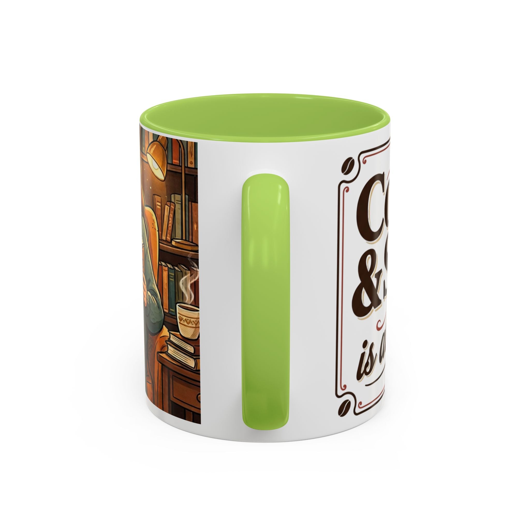 Cozy Reader Coffee Mug — "Coffee & Smut is all I need" Accent Mug for Book Lovers (11/15oz)
