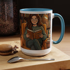 Cozy Reader Coffee Mug — "Coffee & Smut is all I need" Accent Mug for Book Lovers (11/15oz)