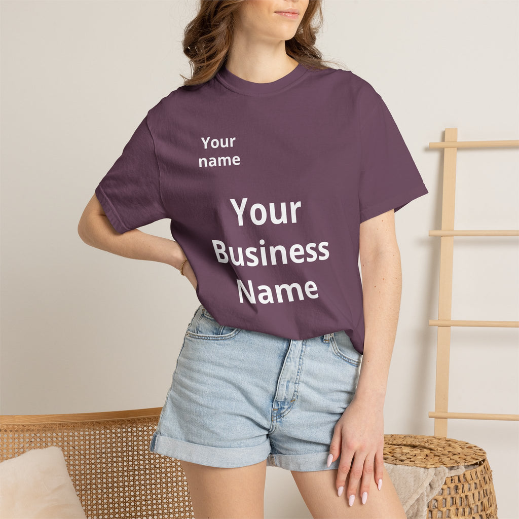 Business Logo T‑Shirt — Customizable Your Name & Business Name Shirt