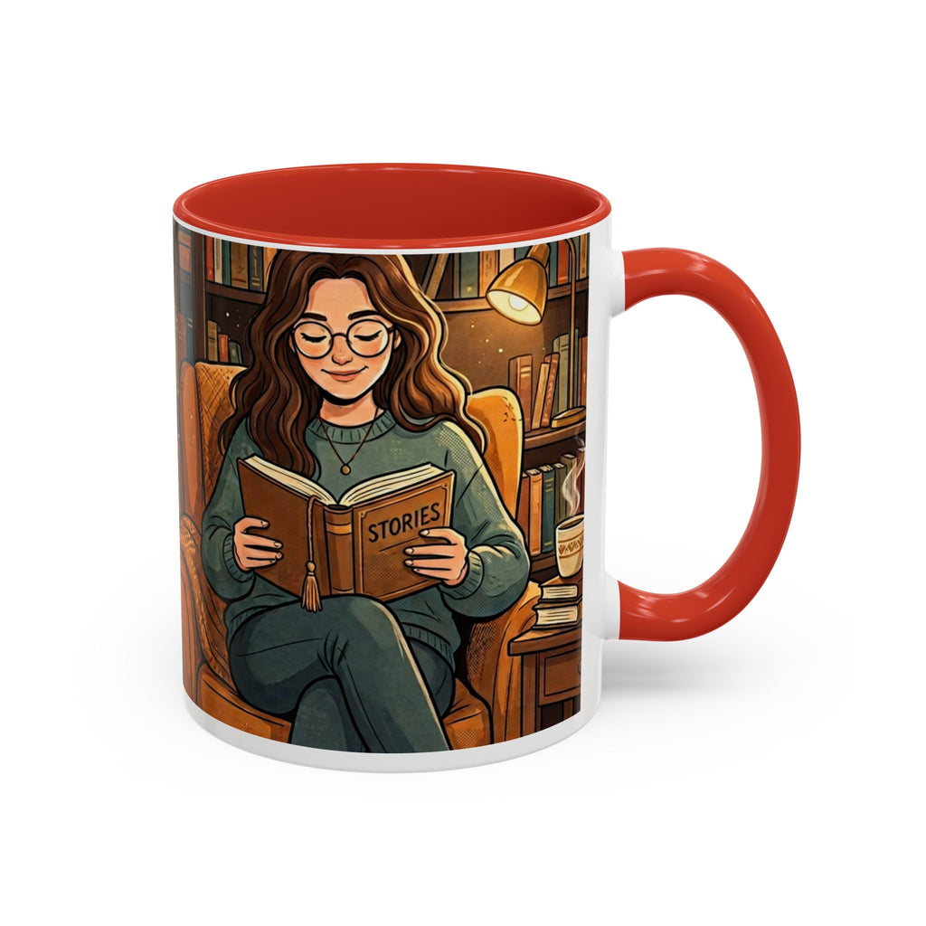 Cozy Reader Coffee Mug — "Coffee & Smut is all I need" Accent Mug for Book Lovers (11/15oz)