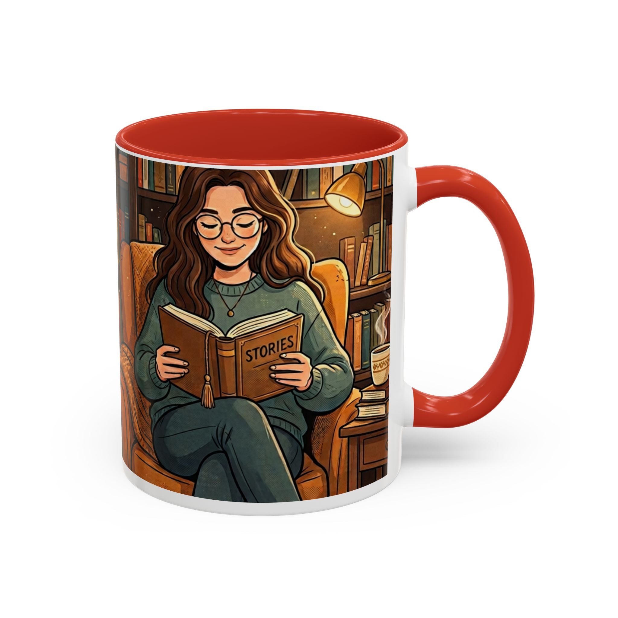 Cozy Reader Coffee Mug — "Coffee & Smut is all I need" Accent Mug for Book Lovers (11/15oz)
