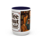 Cozy Reader Coffee Mug — "Coffee & Smut is all I need" Accent Mug for Book Lovers (11/15oz)