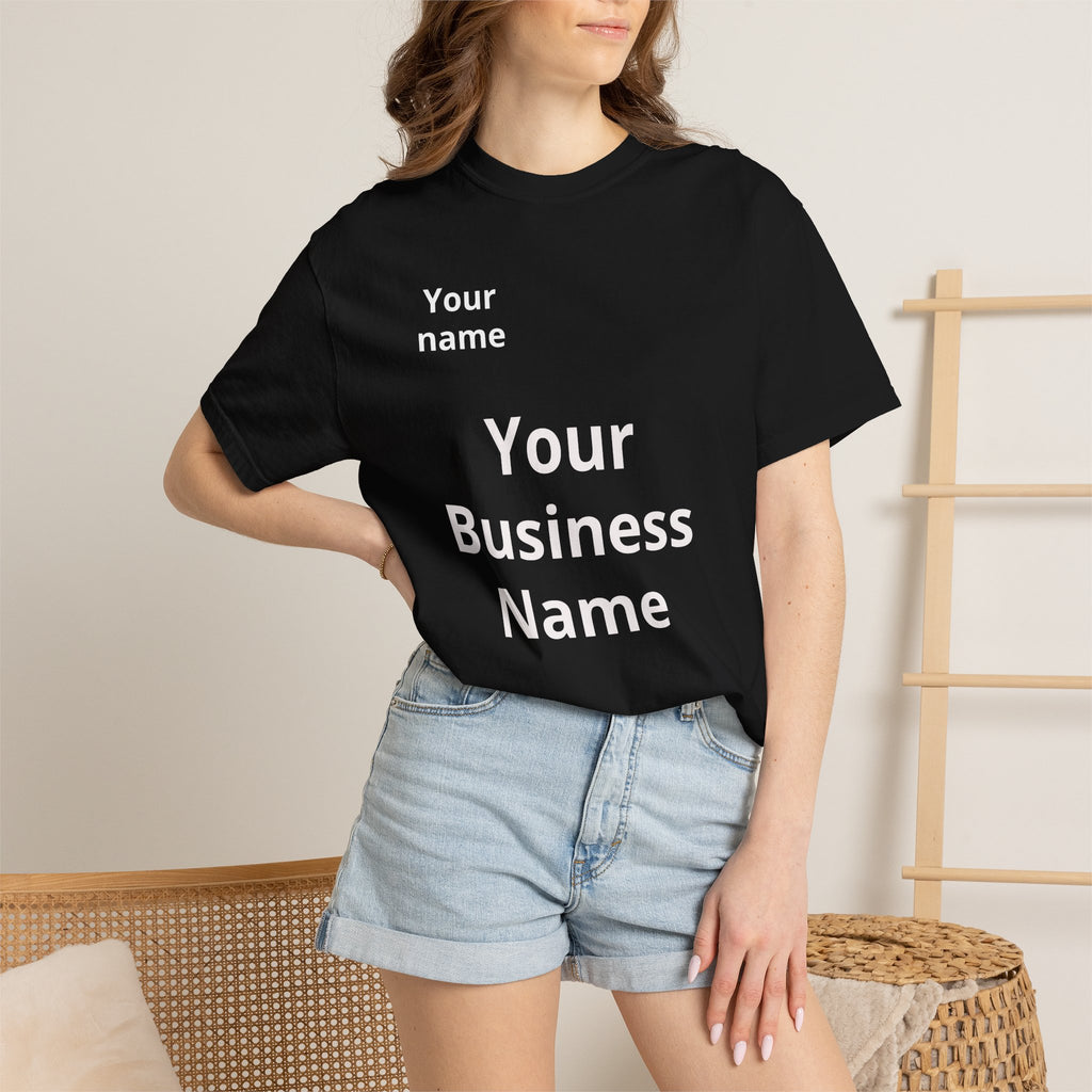 Business Logo T‑Shirt — Customizable Your Name & Business Name Shirt