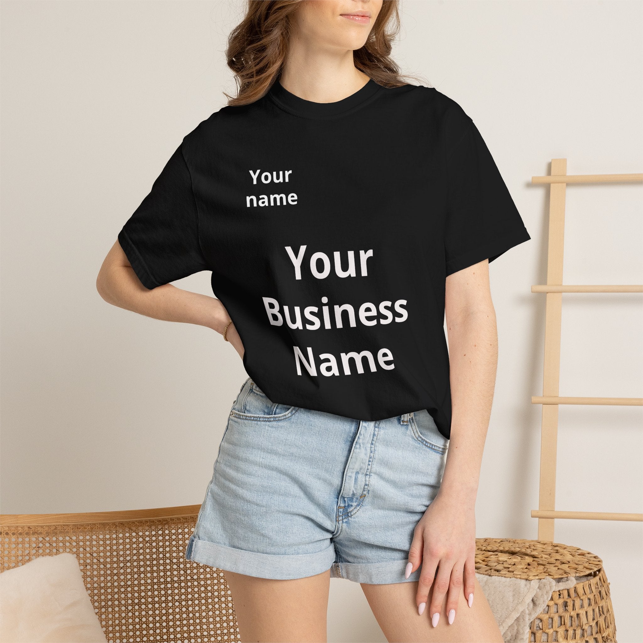 Business Logo T‑Shirt — Customizable Your Name & Business Name Shirt
