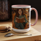 Cozy Reader Coffee Mug — "Coffee & Smut is all I need" Accent Mug for Book Lovers (11/15oz)