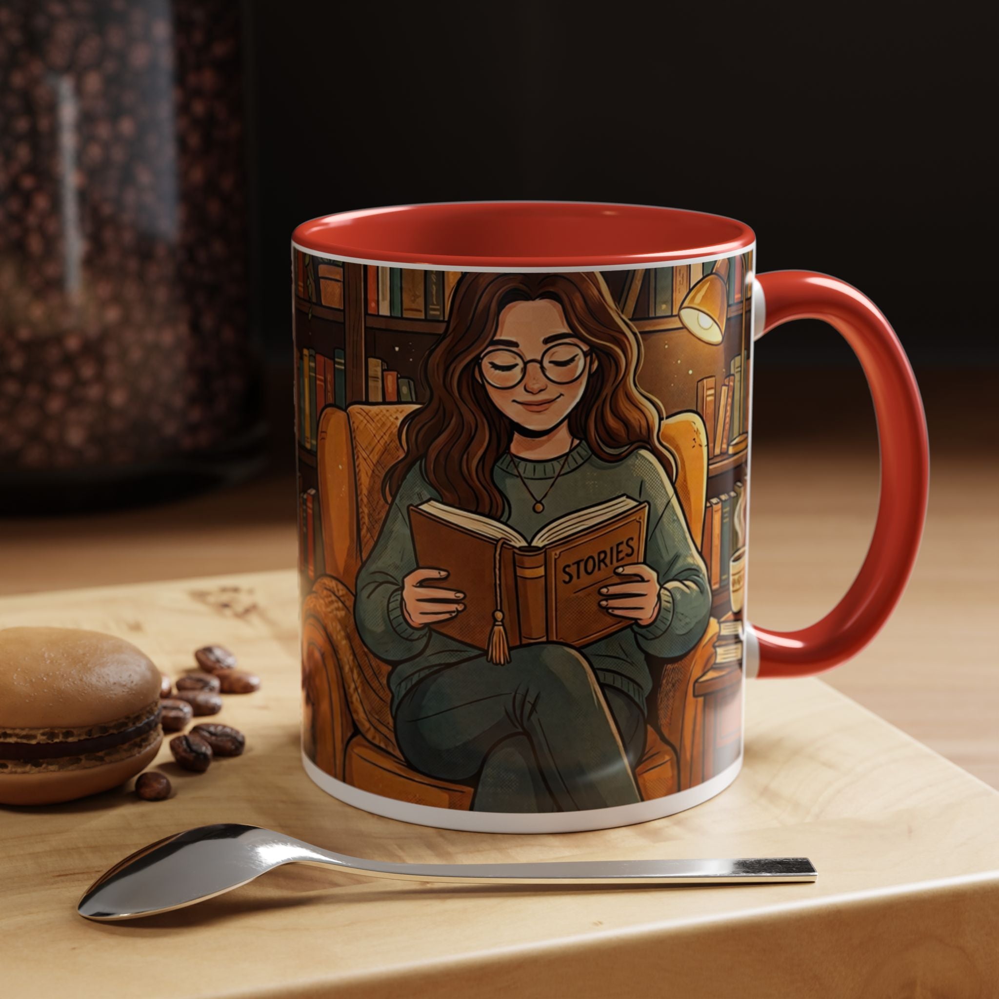 Cozy Reader Coffee Mug — "Coffee & Smut is all I need" Accent Mug for Book Lovers (11/15oz)
