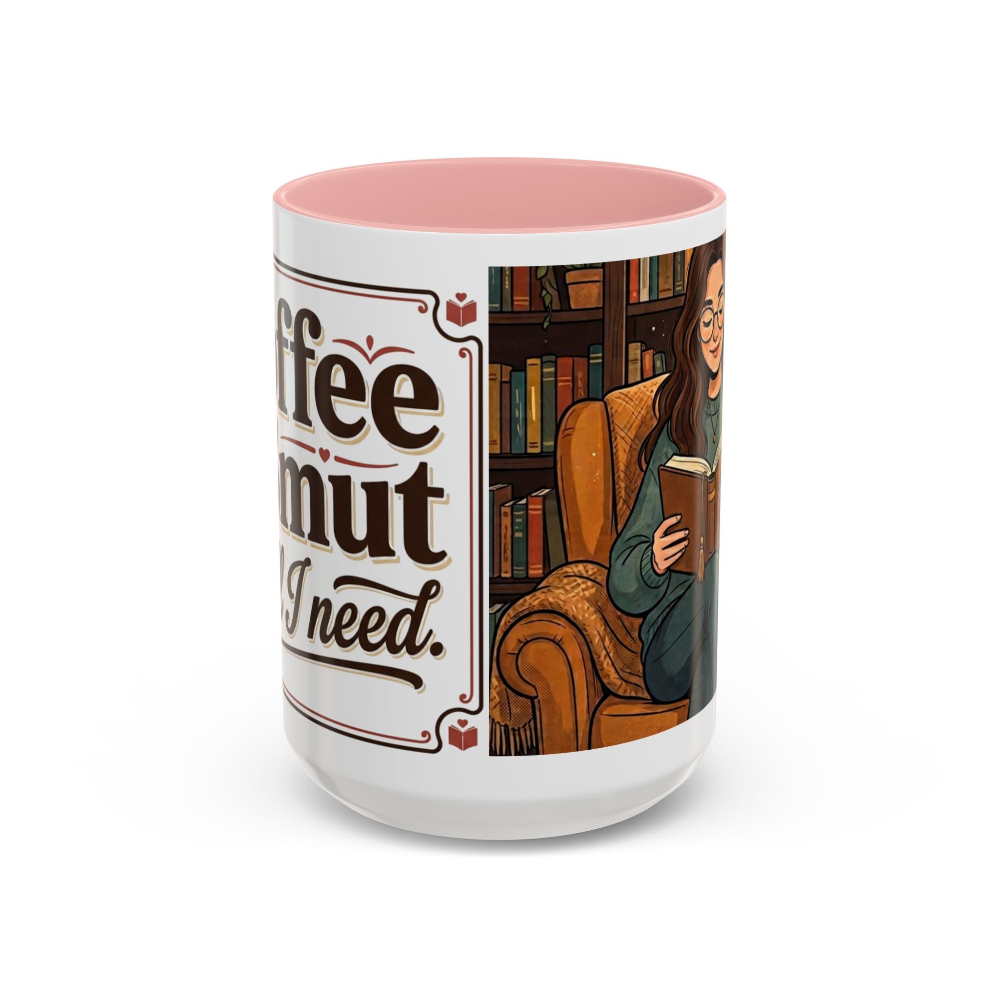 Cozy Reader Coffee Mug — "Coffee & Smut is all I need" Accent Mug for Book Lovers (11/15oz)