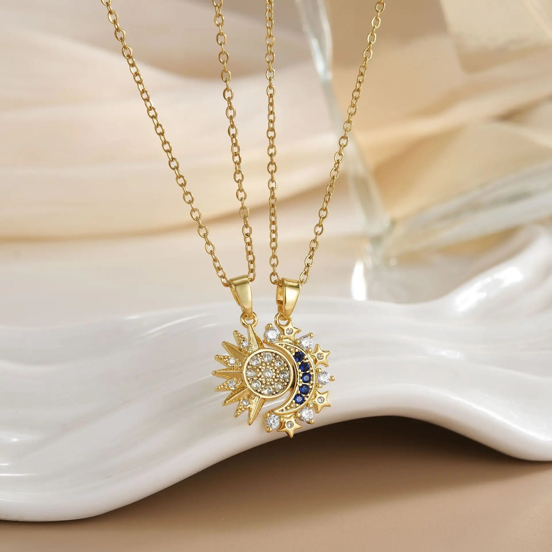 Sun & Moon Necklace & Ring Set