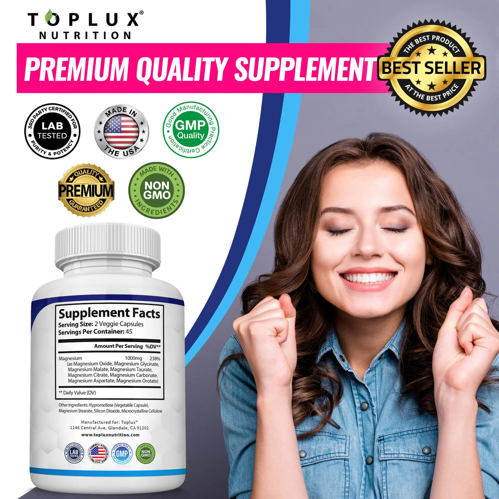 Toplux Magnesium Complex Supplement 1000Mg
