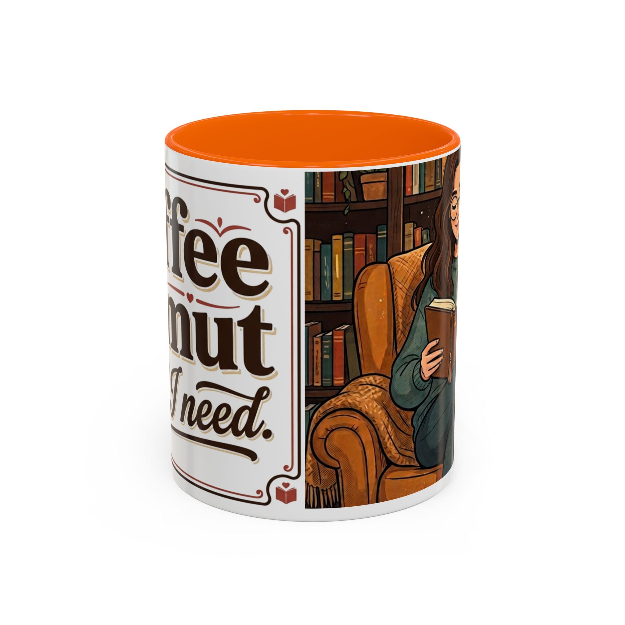 Cozy Reader Coffee Mug — "Coffee & Smut is all I need" Accent Mug for Book Lovers (11/15oz)