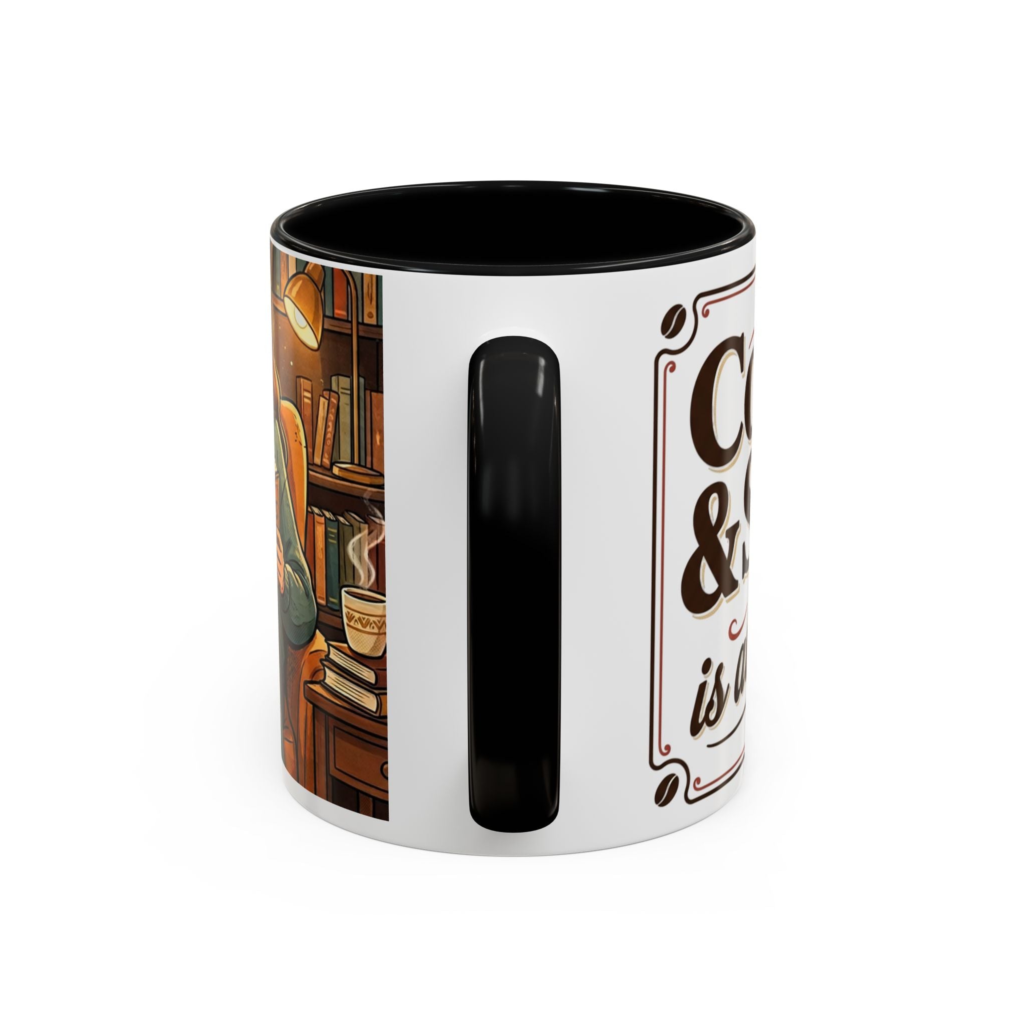 Cozy Reader Coffee Mug — "Coffee & Smut is all I need" Accent Mug for Book Lovers (11/15oz)