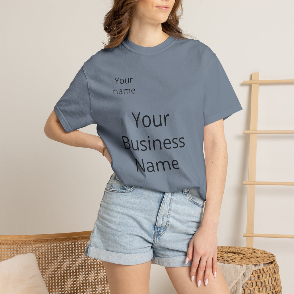 Business Logo T‑Shirt — Customizable Your Name & Business Name Shirt