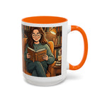 Cozy Reader Coffee Mug — "Coffee & Smut is all I need" Accent Mug for Book Lovers (11/15oz)