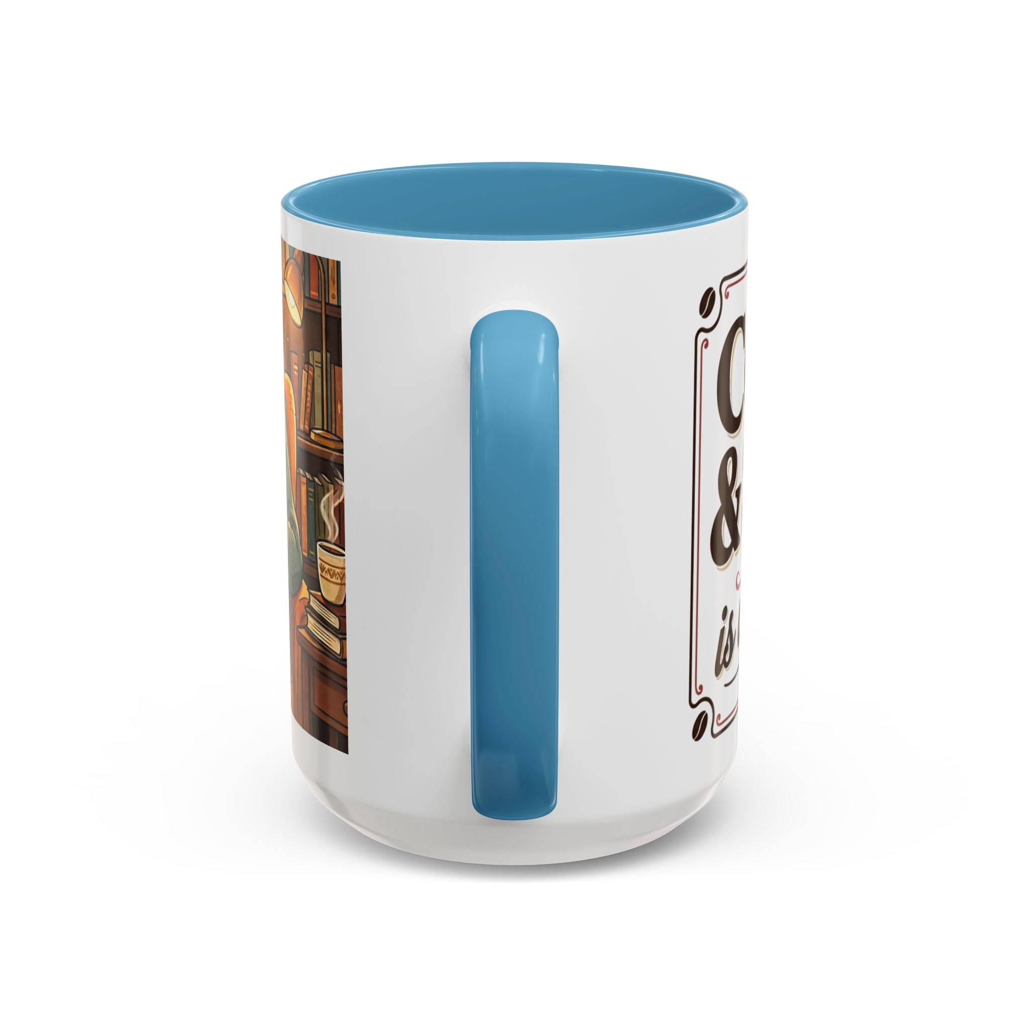 Cozy Reader Coffee Mug — "Coffee & Smut is all I need" Accent Mug for Book Lovers (11/15oz)