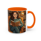 Cozy Reader Coffee Mug — "Coffee & Smut is all I need" Accent Mug for Book Lovers (11/15oz)