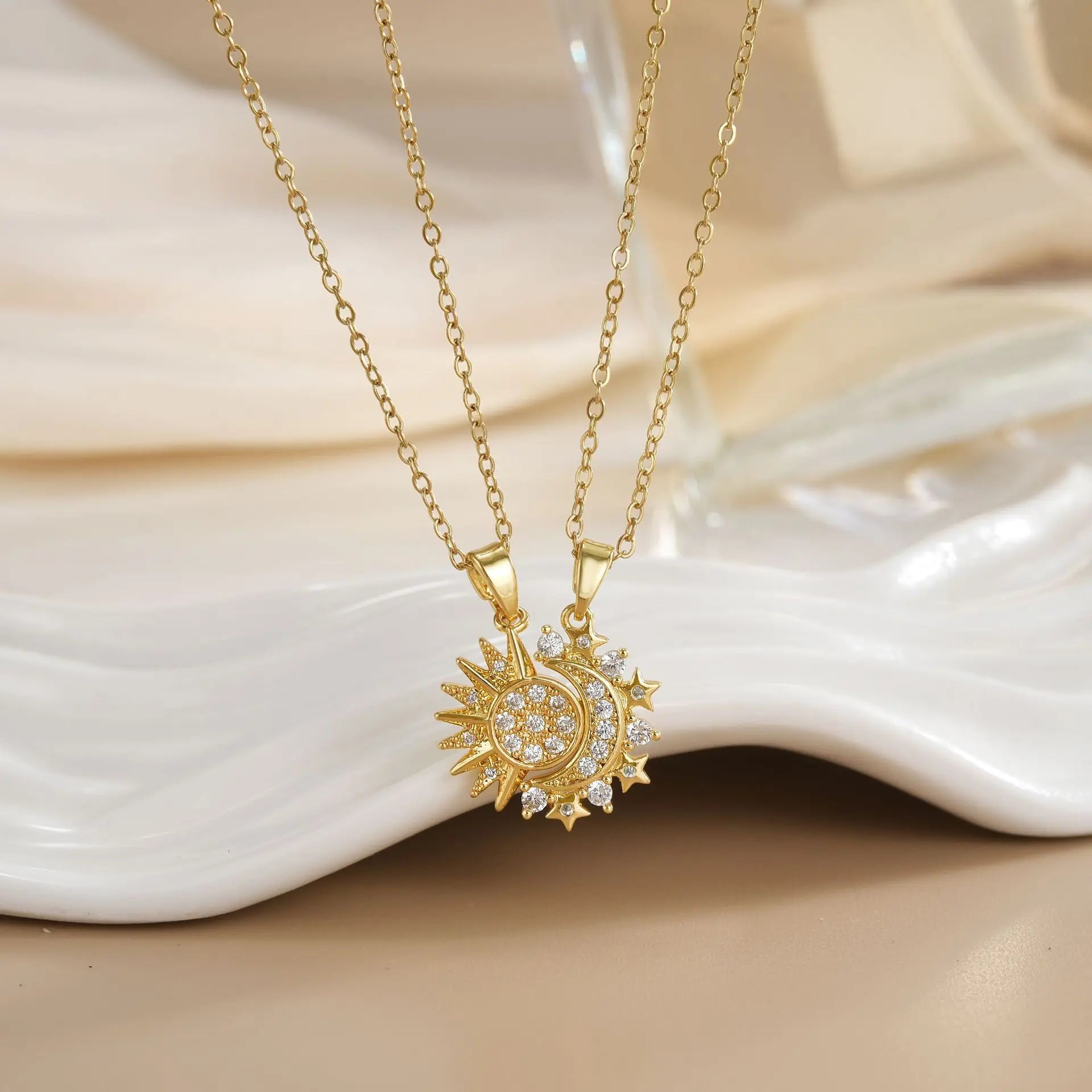 Sun & Moon Necklace & Ring Set