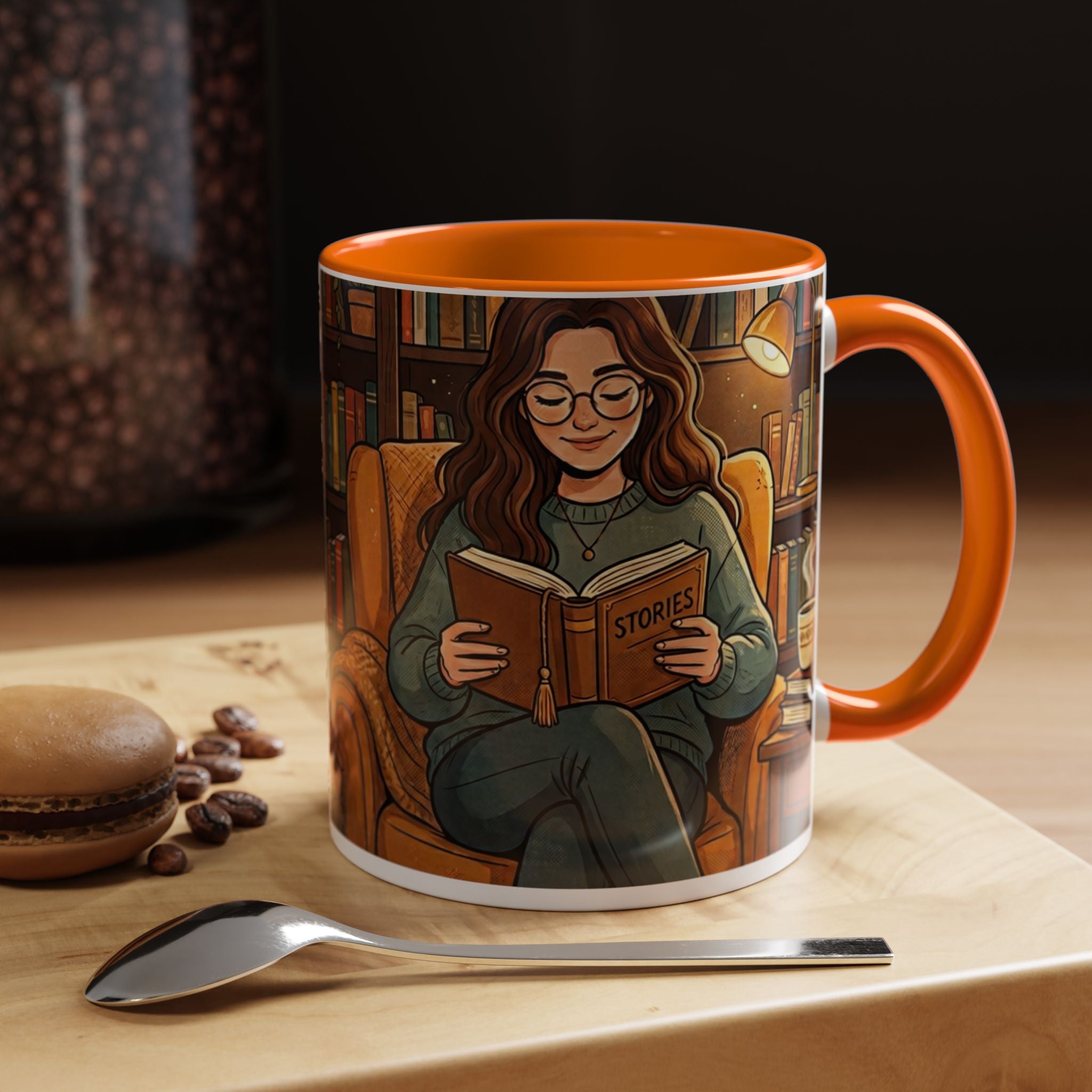 Cozy Reader Coffee Mug — "Coffee & Smut is all I need" Accent Mug for Book Lovers (11/15oz)