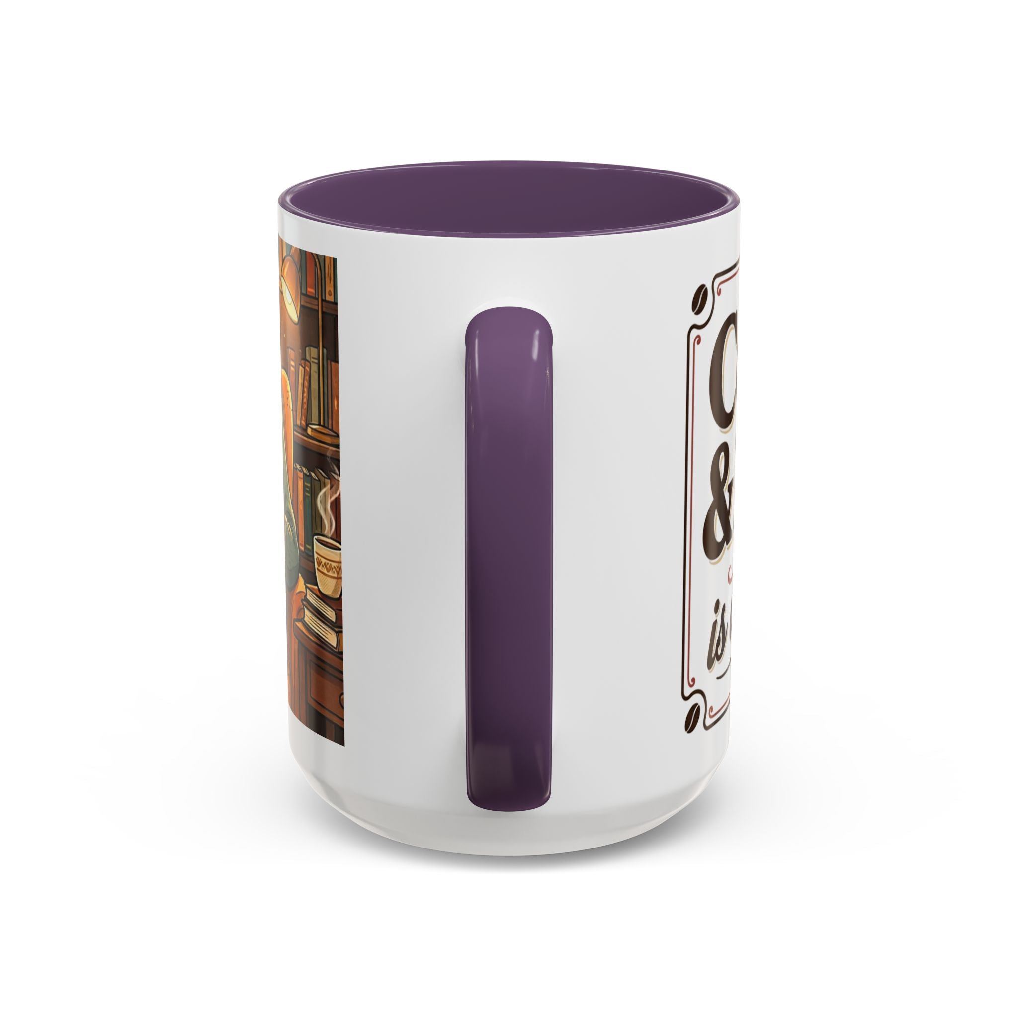 Cozy Reader Coffee Mug — "Coffee & Smut is all I need" Accent Mug for Book Lovers (11/15oz)