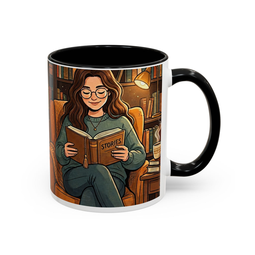 Cozy Reader Coffee Mug — "Coffee & Smut is all I need" Accent Mug for Book Lovers (11/15oz)