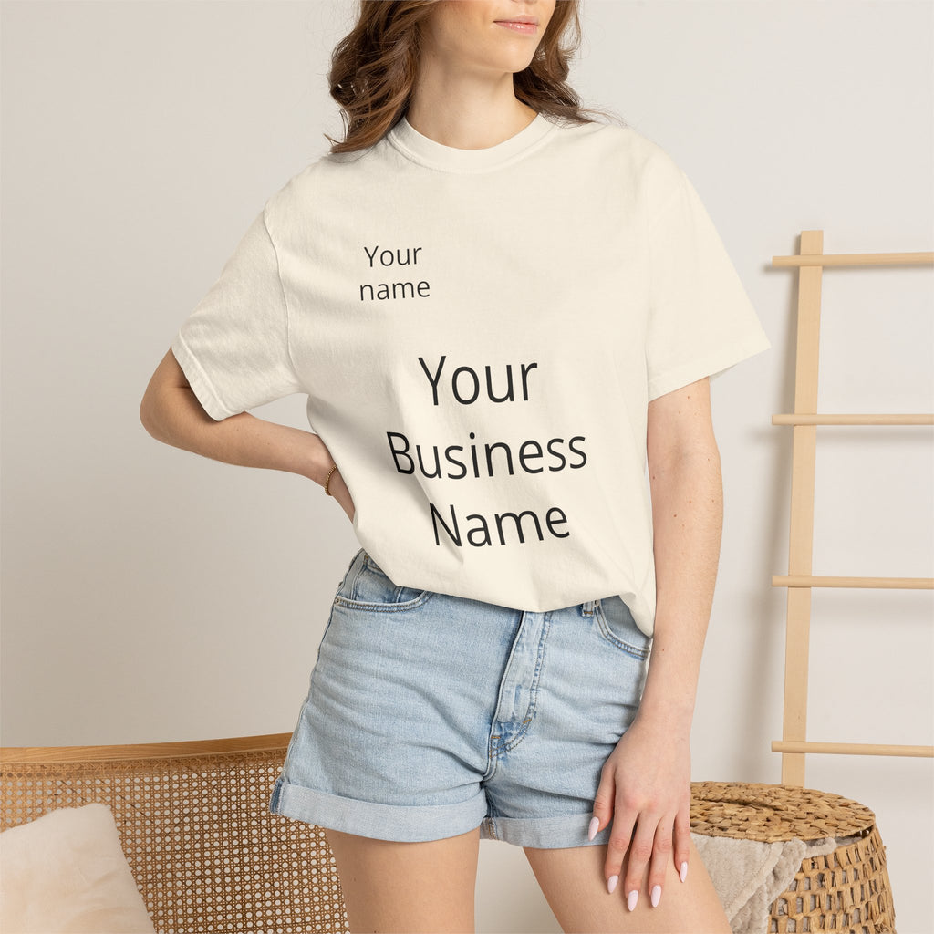 Business Logo T‑Shirt — Customizable Your Name & Business Name Shirt