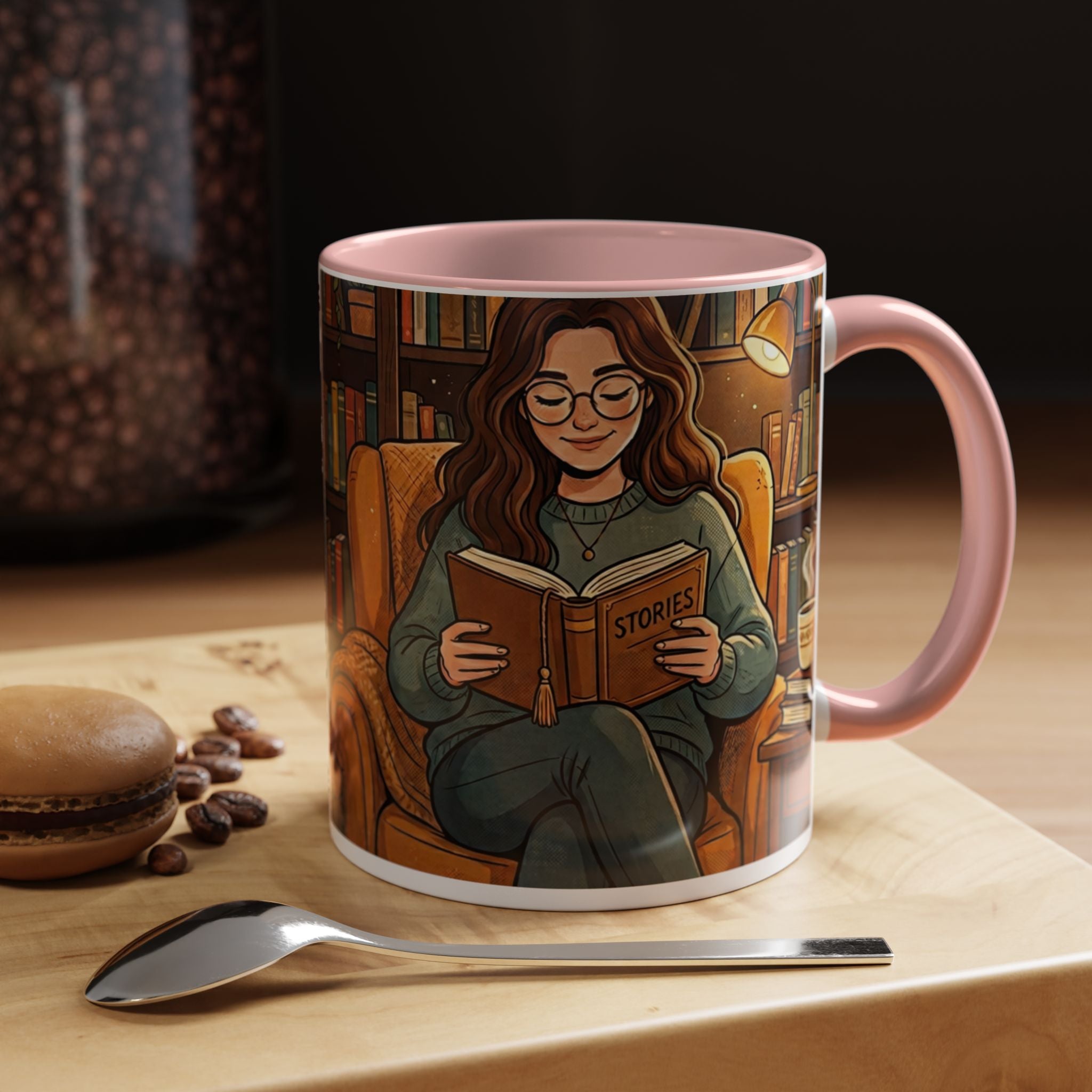 Cozy Reader Coffee Mug — "Coffee & Smut is all I need" Accent Mug for Book Lovers (11/15oz)