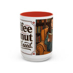 Cozy Reader Coffee Mug — "Coffee & Smut is all I need" Accent Mug for Book Lovers (11/15oz)