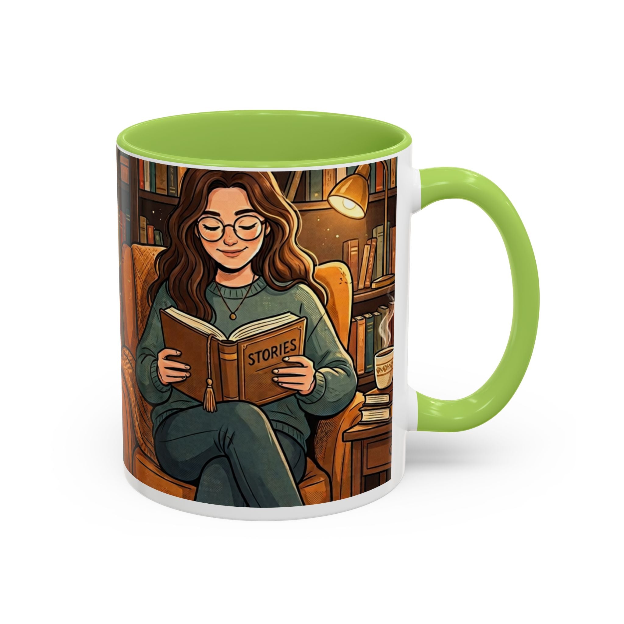 Cozy Reader Coffee Mug — "Coffee & Smut is all I need" Accent Mug for Book Lovers (11/15oz)