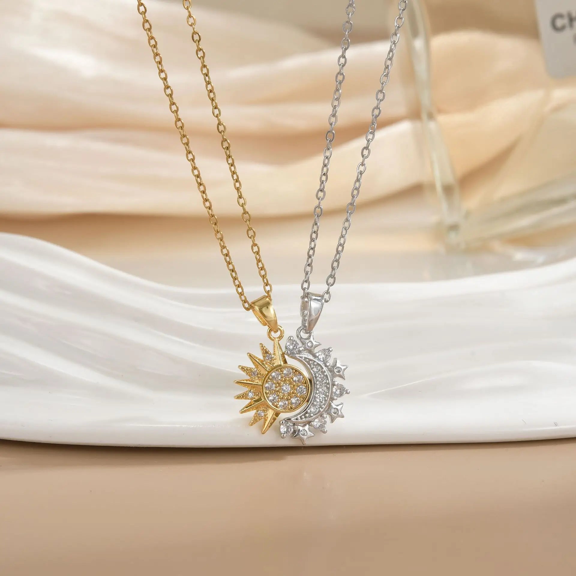 Sun & Moon Necklace & Ring Set